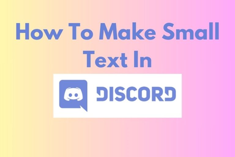 How To Make Small Text In Discord